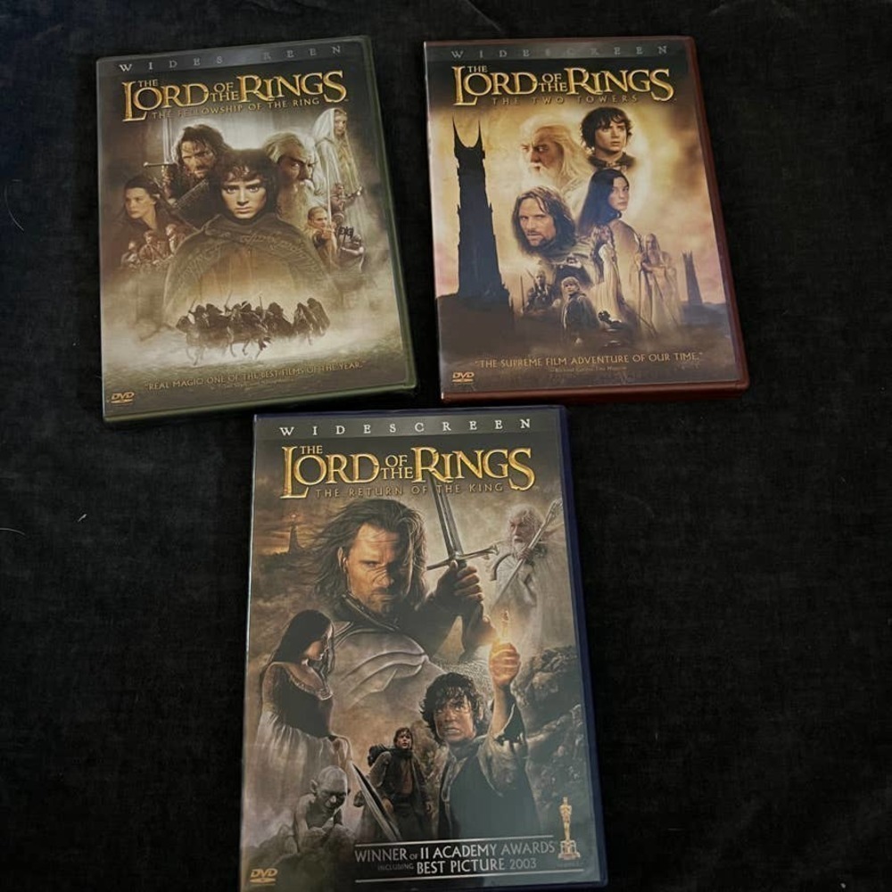 THE Lord of the Rings Trilogy Wide Screen Movie DVDs